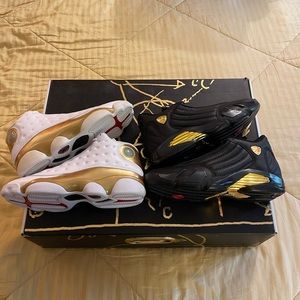 Jordan dmp pack Jordan 13 & 14 black white gold